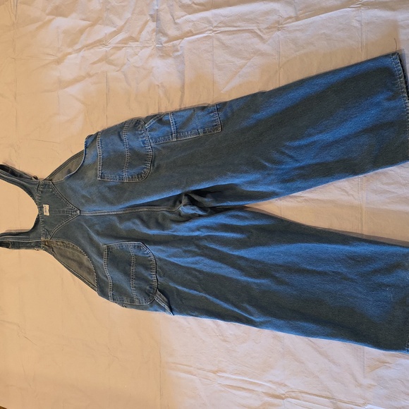 Liberty Men's Denim Bib Carpenter Work Farmer Rancher Button-Fly Overalls 46x30 - Picture 11 of 11